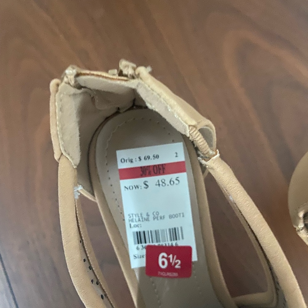 Tan Open Toe Heels - image 3